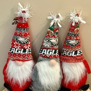 Philadelphia Eagles Holiday Gnome Trio - Red and Gray